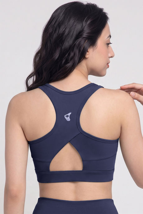Zelocity Medium Impact Quick Dry Sports Bra - Naval Academy — image 2